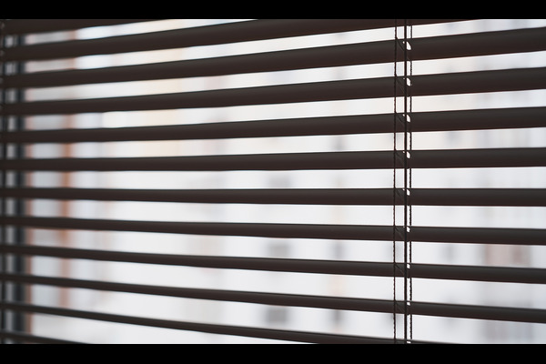 A close-up image of horizontal blinds